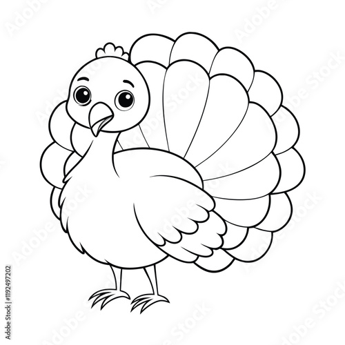 vector design silhouette of a turkey 