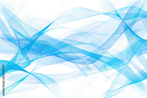 Abstract blue and white wave background with flowing lines and light gradient