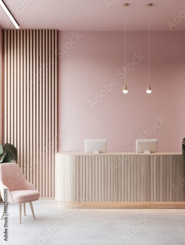 Minimalist Pink Reception A...
