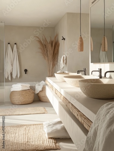 Modern minimalist bathroom ...