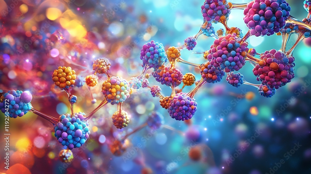 Molecular depiction of lipids carbohydrates in a vibrant biochemistry design Molecular depiction of lipids carbohydrates in a vibrant biochemistry design