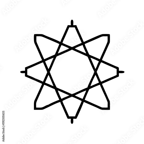 Sacred geometry patterns, mystical shapes, esotericism, minimalist icon