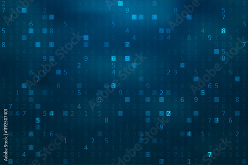 Wallpaper Mural Big data transfer concepts in internet. Abstract virtual stream. Flowing digital code. Storage cloud structure. Graphic concept for your design. Torontodigital.ca