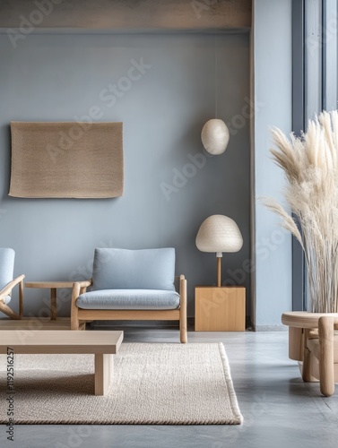 Modern minimalist living ro...