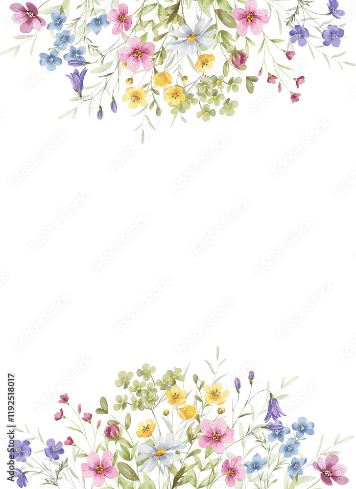Floral background, greeting card with place for text, with flowers and leaves, hand drawing. Birthday, wedding, bridal invitation. Floral background, greeting card with place for text, with flowers and leaves, hand drawing. Birthday, wedding, bridal invitation.