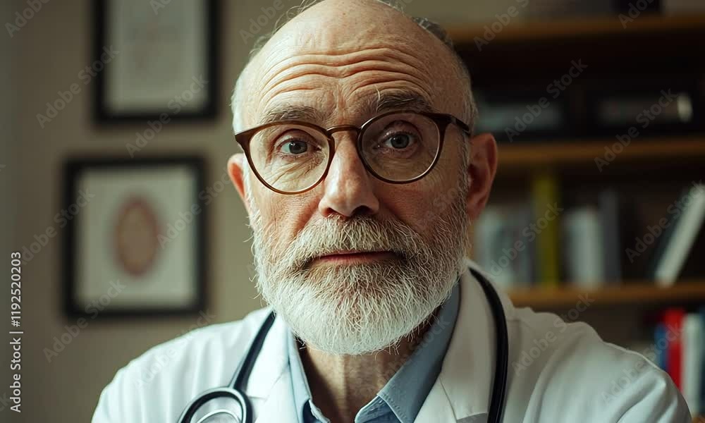 Portrait of a Senior Doctor in his Office Portrait of a Senior Doctor in his Office