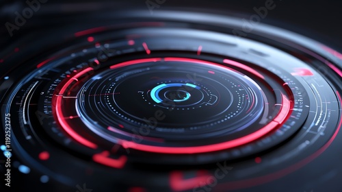 Wallpaper Mural Hightech dashboard, holographic widgets, futuristic design, 3D illustration Torontodigital.ca