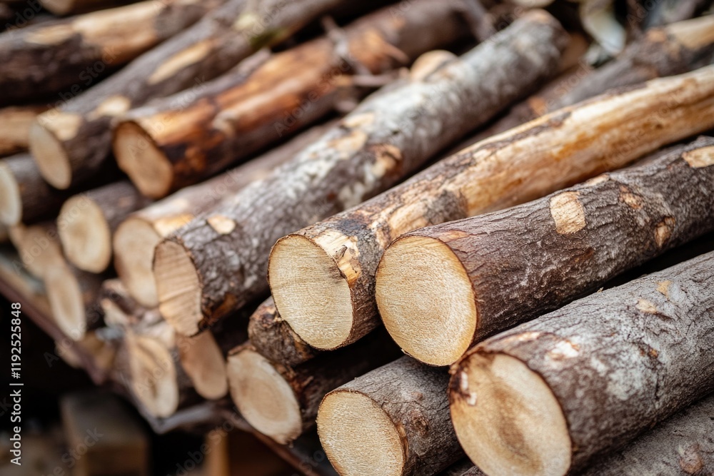 A stack of logs resting together A stack of logs resting together