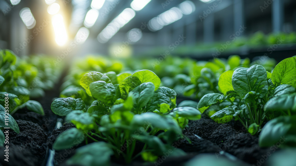 High-tech greenhouse: horticulturists and intelligent robots monitoring humidity and soil composition via an AI platform, High-tech greenhouse: horticulturists and intelligent robots monitoring humidity and soil composition via an AI platform,