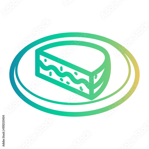 pancake Line Gradient Icon