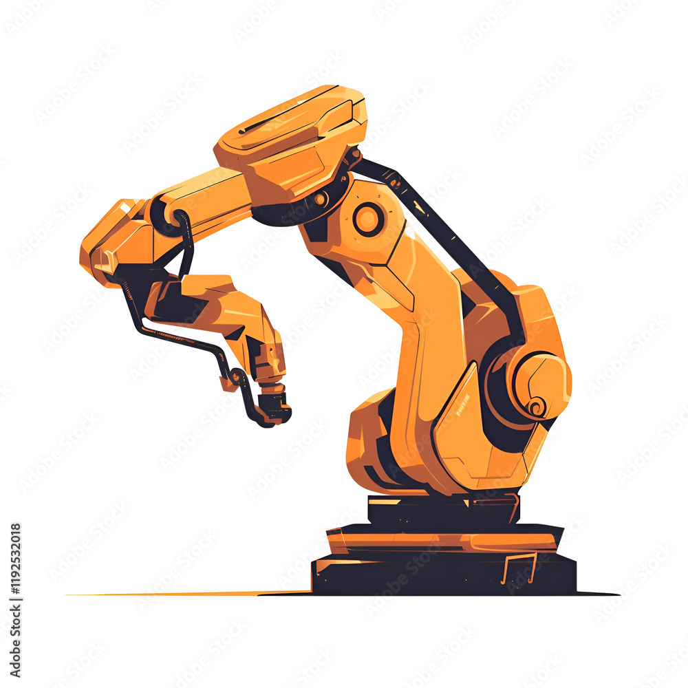 Powerful Industrial Robotic Arm . Automation and Manufacturing Technology Powerful Industrial Robotic Arm . Automation and Manufacturing Technology