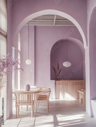 Serene Lavender Dining Room...