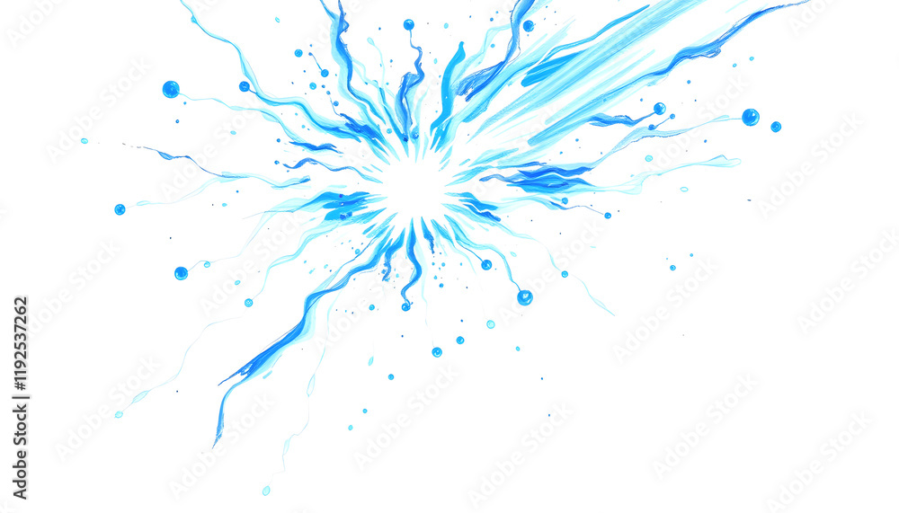 Naklejka premium blue energy impulse, crayon drawing, with white tones