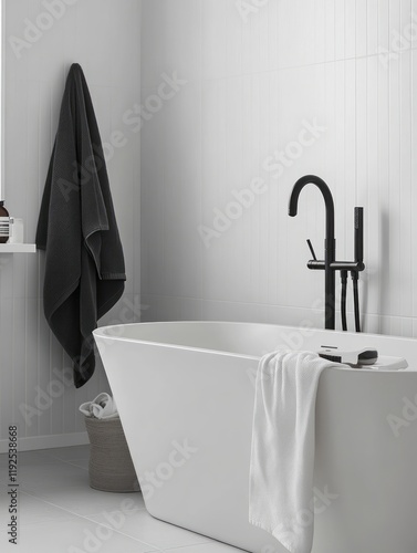 Modern minimalist bathroom ...