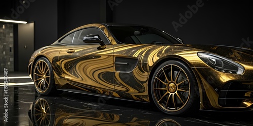 Golden black and gold brilliant  liquid style car background