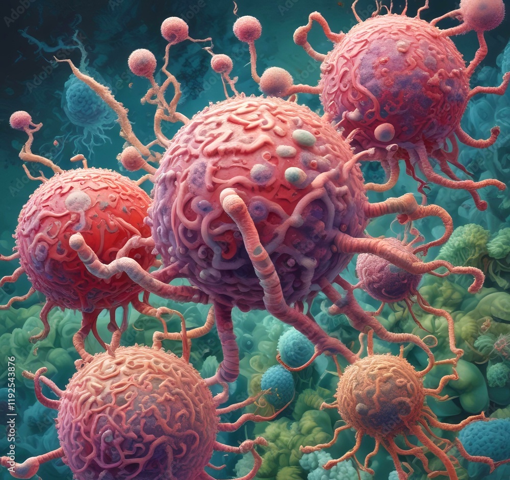 Obraz premium Illustration of bacteria.