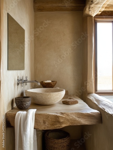 Rustic Bathroom Vanity With...