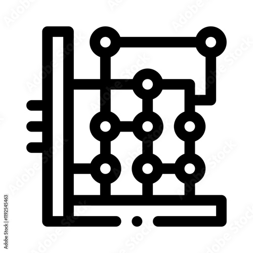 scatter plot line icon photo