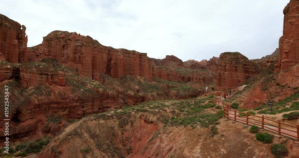 Zhangye Binggou Danxia landform. It is the most typical Danxia landform in China's arid areas, and it is also one of the most complete and peculiar Danxia landforms in China. Zhangye Binggou Danxia landform. It is the most typical Danxia landform in China's arid areas, and it is also one of the most complete and peculiar Danxia landforms in China.