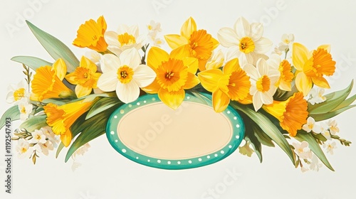 "Sunny Daffodils: A Space for Your Message"