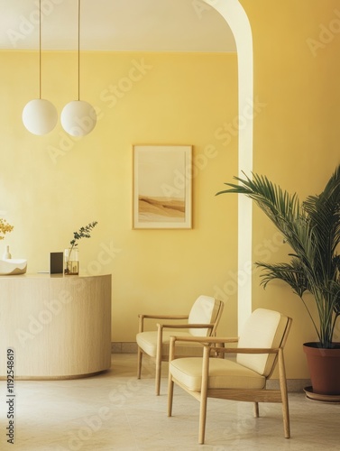 Minimalist Waiting Area Wit...