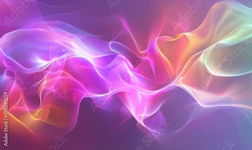 Wallpaper Mural Colorful abstract waves of light and energy flowing in vibrant hues of pink, purple, and orange, creating a mesmerizing digital background Torontodigital.ca