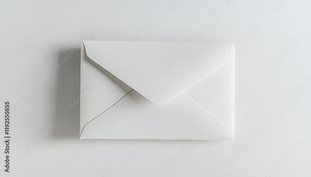 Modern envelope with a crisp edge, displayed against a clean white backdrop in full ultra HD. Modern envelope with a crisp edge, displayed against a clean white backdrop in full ultra HD.