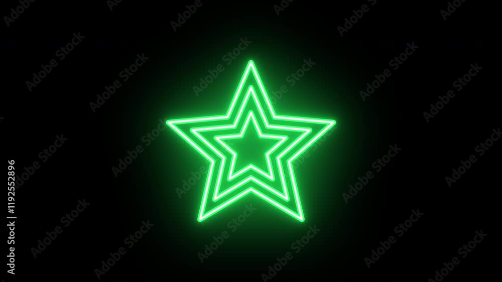 Neon star icon animation, slow blink. Glowing neon superstar sign, looped slow flashing animation. Super award, famous celebrity, popularity and glory, legend, winner. Green, yellow, orange colors Neon star icon animation, slow blink. Glowing neon superstar sign, looped slow flashing animation. Super award, famous celebrity, popularity and glory, legend, winner. Green, yellow, orange colors