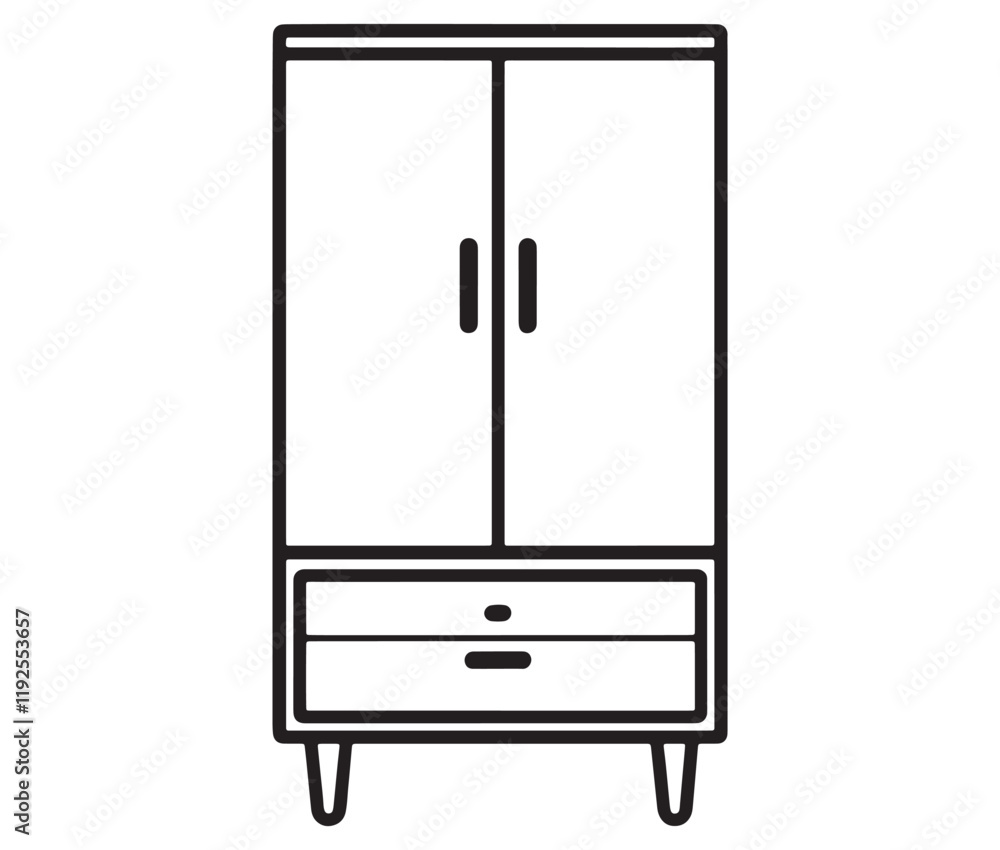 Wardrobe isolated on white Background Wardrobe isolated on white Background