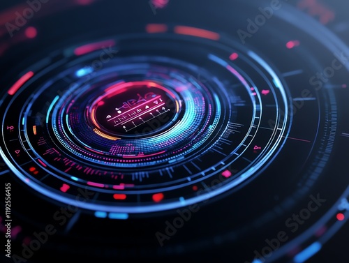 Wallpaper Mural Quantum computing control panel with dynamic animations, futuristic interface design, scientific innovation Torontodigital.ca