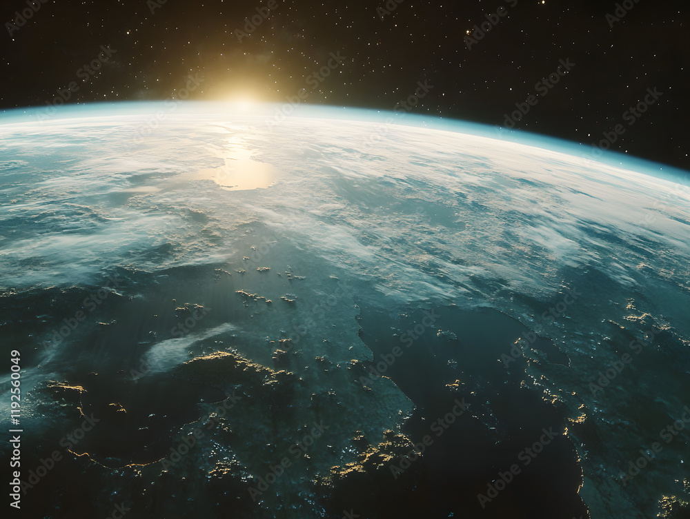 Fototapeta premium Earth’s Splendor: A Cosmic Perspective on Our Planet