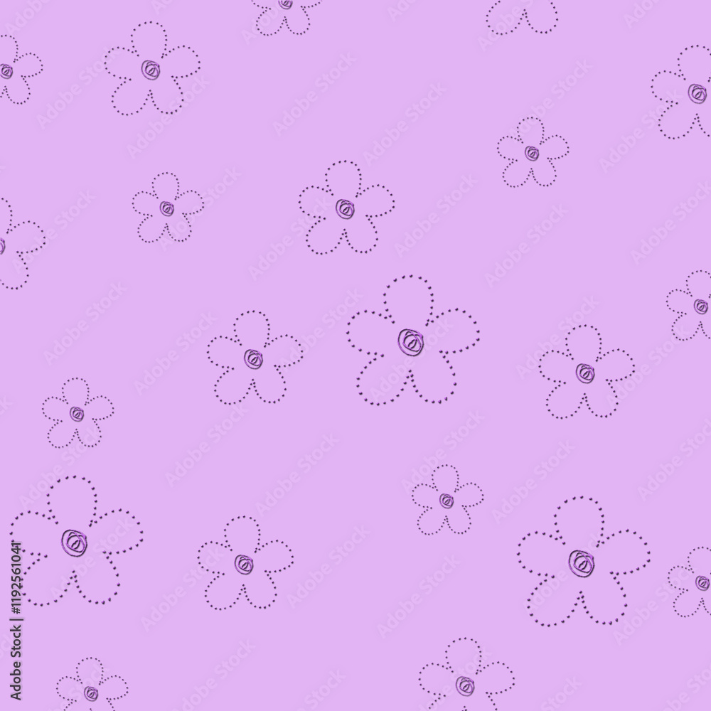 Seamless floral background fabric with ditsy and daisy pattern Seamless floral background fabric with ditsy and daisy pattern