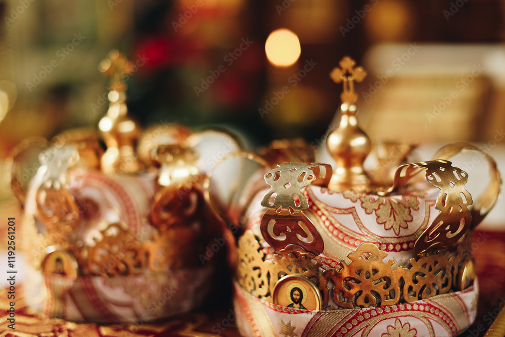 Fototapeta premium crowns for church weddings