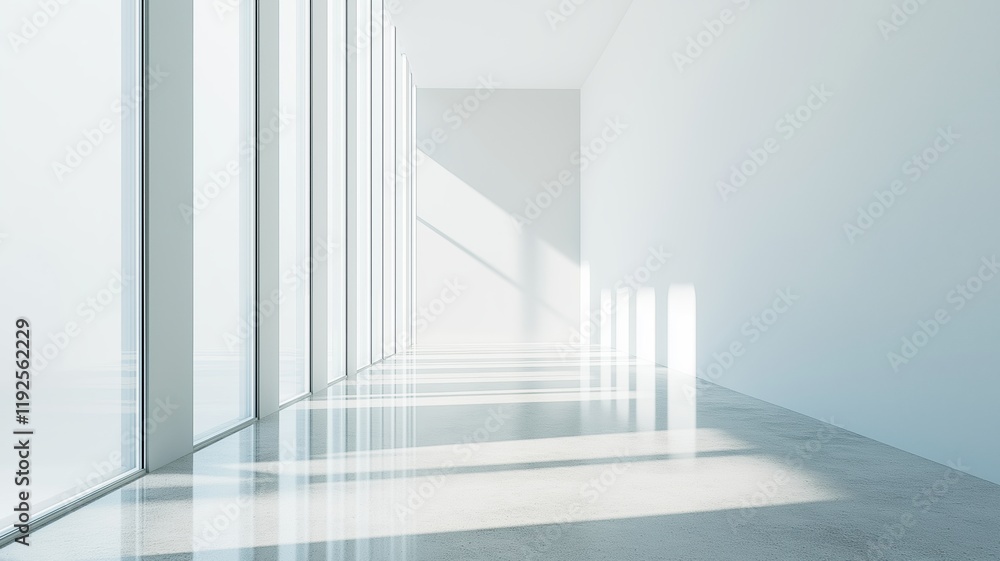 Obraz premium Bright and Serene Architectural Space With Light