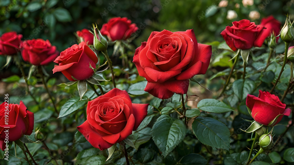 Red roses in garden Red roses in garden