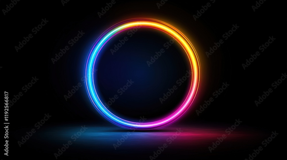 Vibrant Neon Circle Abstract Background Vibrant Neon Circle Abstract Background