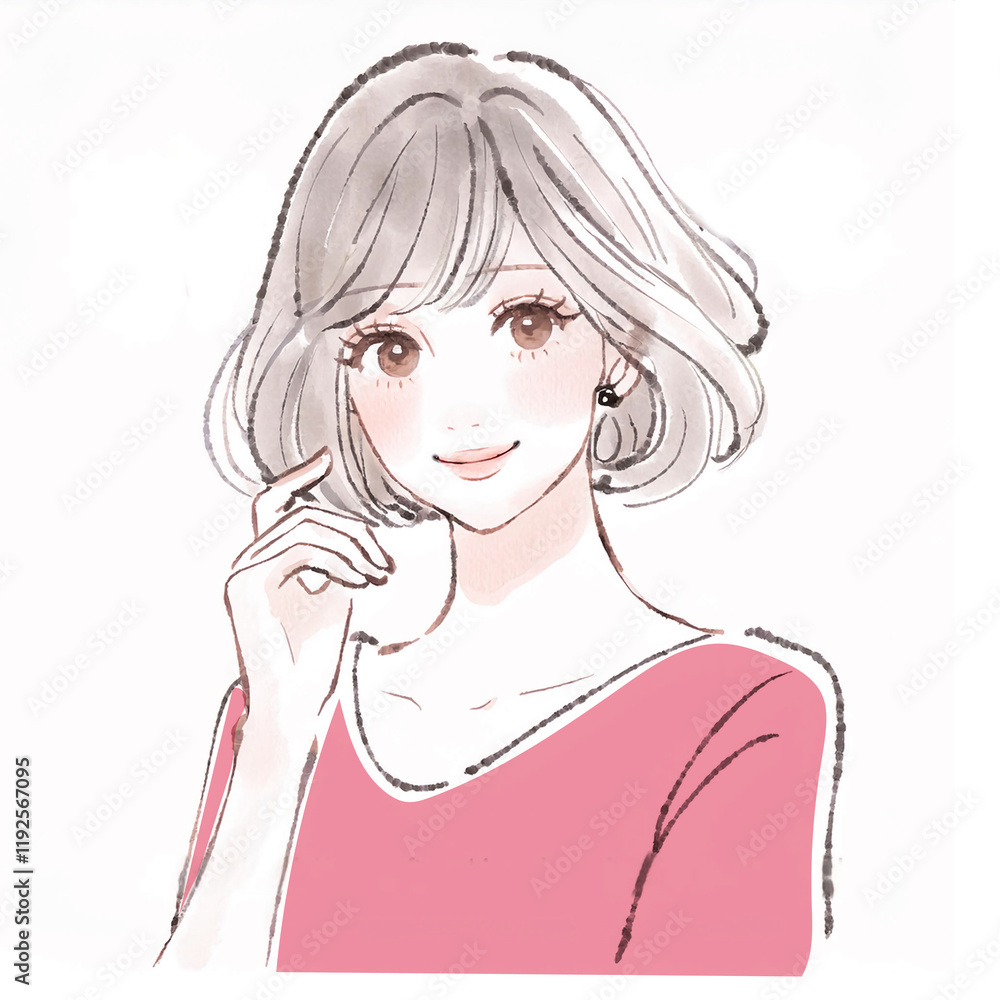 女性・女の子のイラスト素材 女性・女の子のイラスト素材