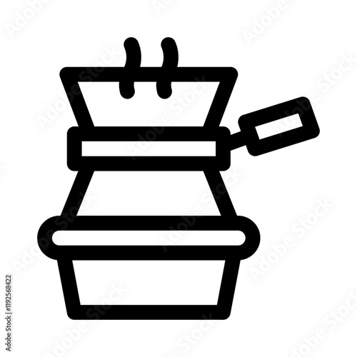 turkish coffee pot line icon