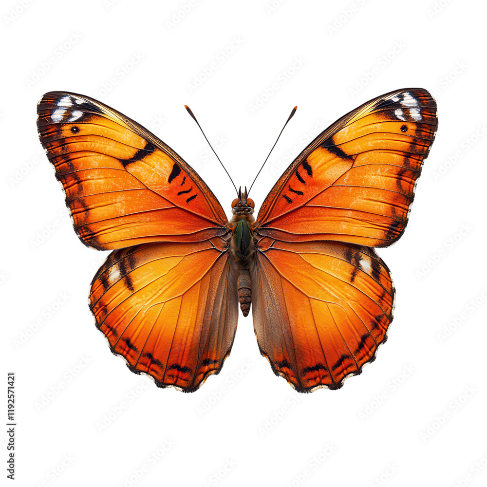 Fototapeta premium Delicate butterfly display minimal white background artistic stylization nature photography aesthetic environment simple concept for modern design