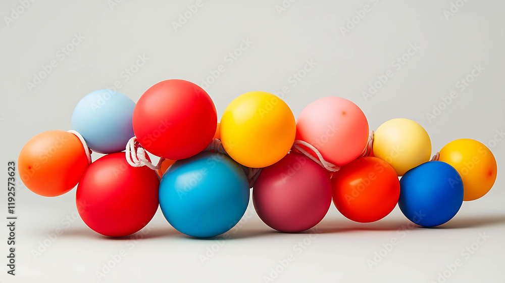 A playful flat lay of colorful candy arranged symmetrically A playful flat lay of colorful candy arranged symmetrically