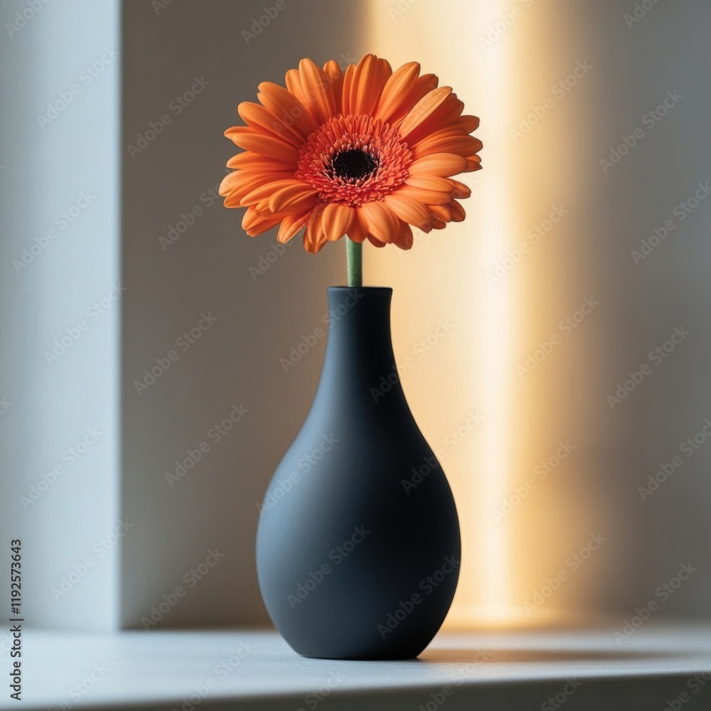 Elegant Flower in Modern Vase for Home Decor