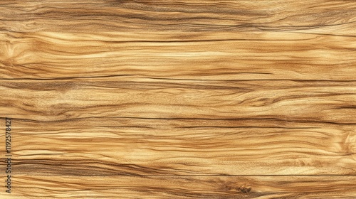 A rustic olive wood surface with detailed grain patterns, featuring warm honey and amber tones. photo