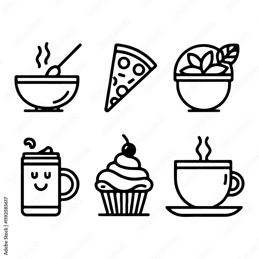 bread icon minimal lines on white background bread icon minimal lines on white background