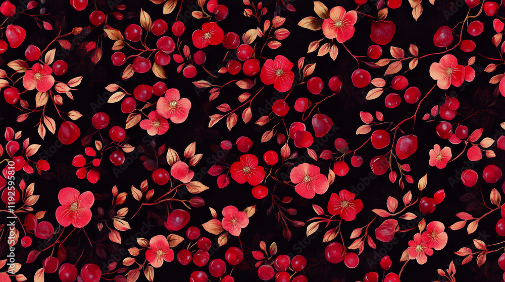 Cherry fruit repeating pattern