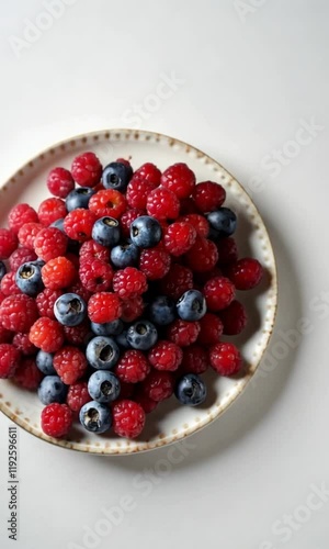 Wallpaper Mural Blue Barry Red Barry white plate video Torontodigital.ca