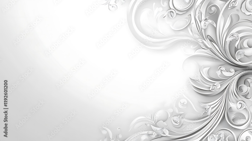 Elegant White Floral Design Background Illustration Elegant White Floral Design Background Illustration