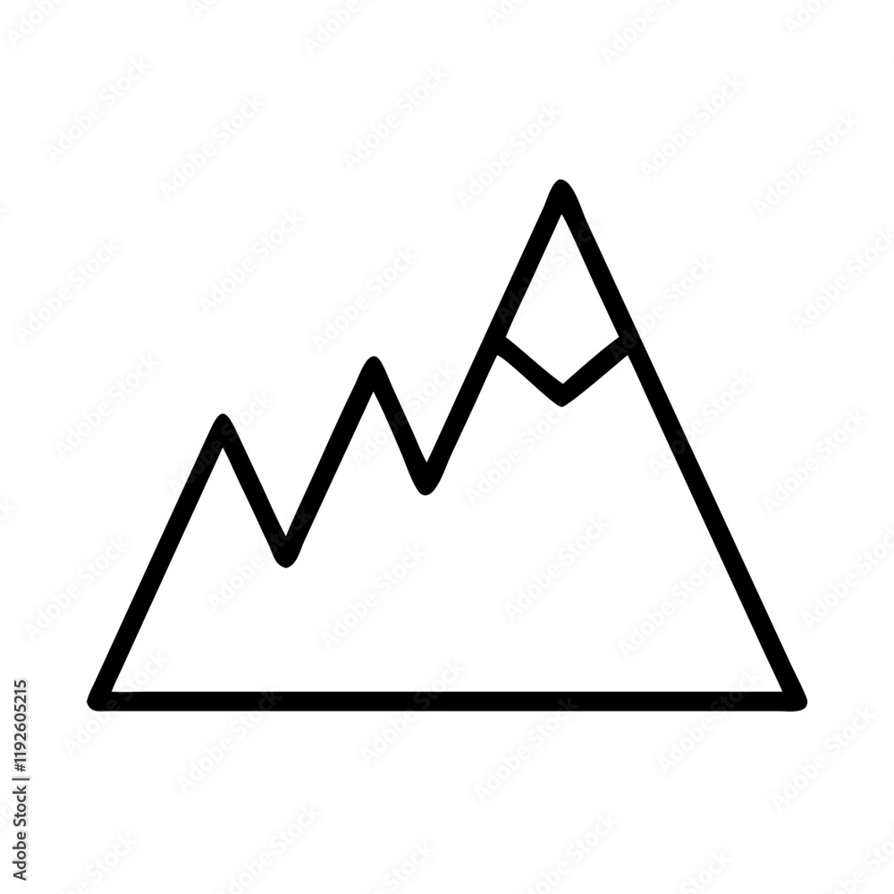 mountain ridge icon, mountain ridge line art - simple line art of mountain ridge, perfect for mountain ridge logos and icons and themed design mountain ridge icon, mountain ridge line art - simple line art of mountain ridge, perfect for mountain ridge logos and icons and themed design