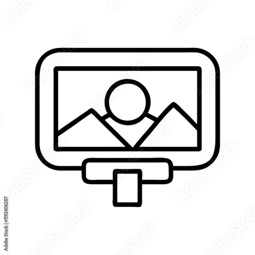 scenic viewfinder icon, scenic viewfinder line art - simple line art of scenic viewfinder, perfect for scenic viewfinder logos and icons and themed design