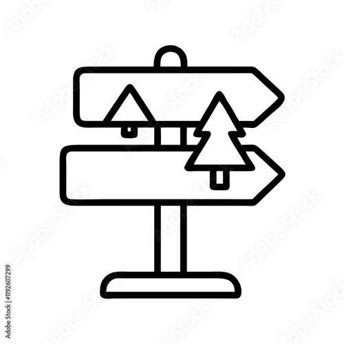 trailhead sign icon, trailhead sign line art - simple line art of trailhead sign, perfect for trailhead sign logos and icons and themed design