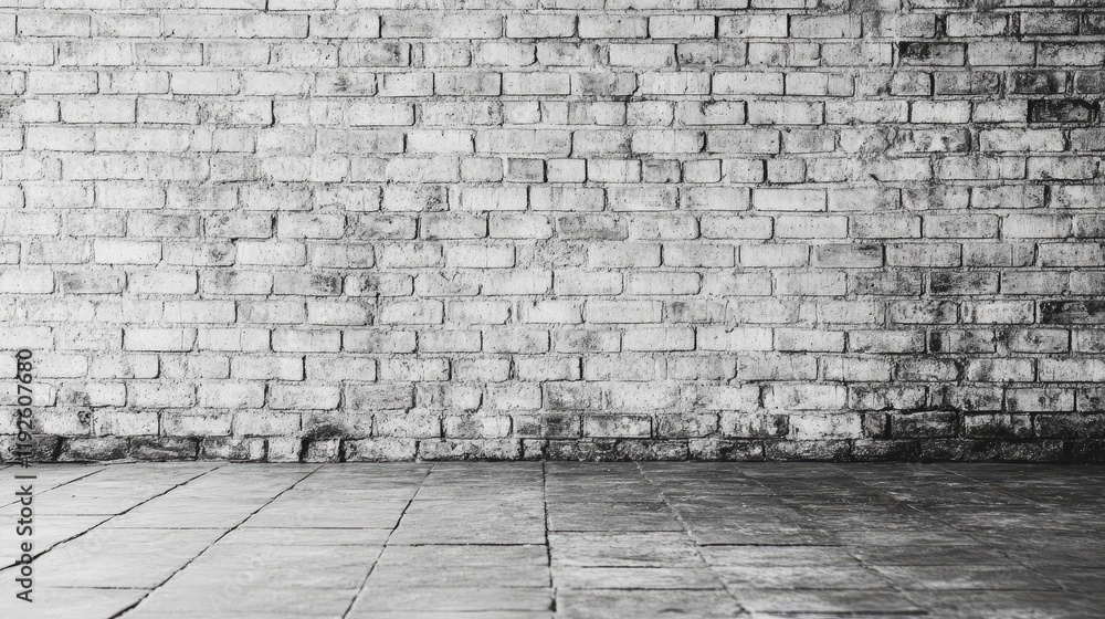 Fototapeta premium Vintage black brick wall texture background ideal for creative designs and interior space applications.